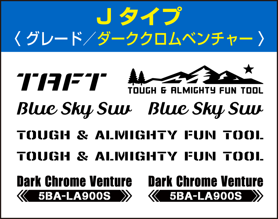 タフト文字セットステッカーf