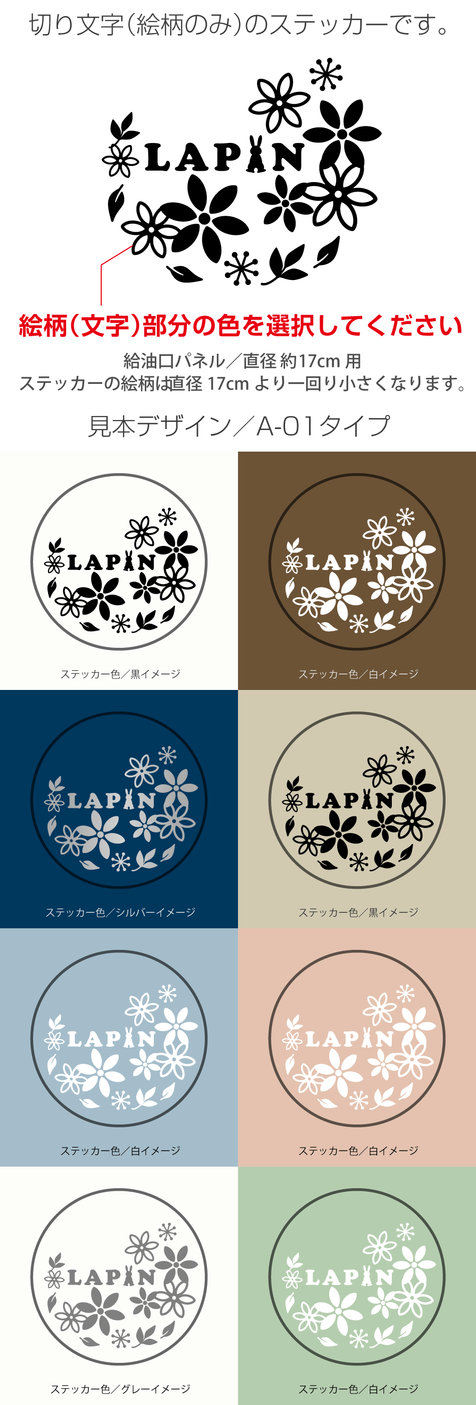 ラパン給油口ステッカー